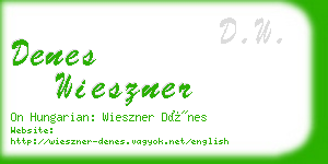 denes wieszner business card